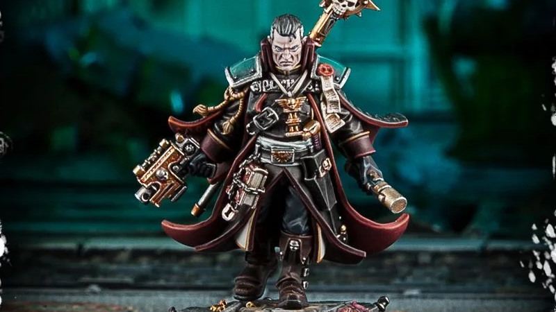 The younger Eisenhorn, in tabletop miniature form.